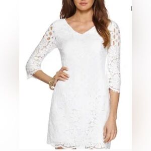 NWT Lilly Pulitzer Macon White Lace Long Sleeve Dress